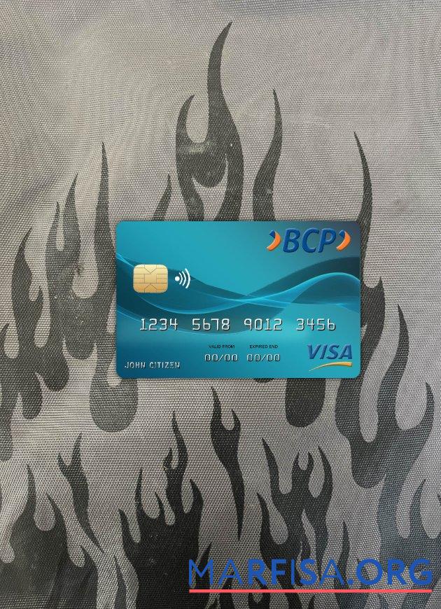 Blank Bolivia Credito bank visa card photolook front sample